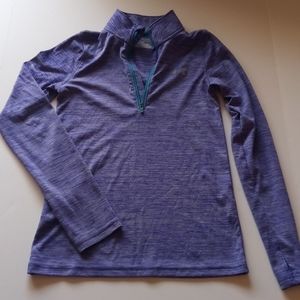 UNDER ARMOUR YOUTH MEDIUM HEATHER BLUE ACTIVE TOP